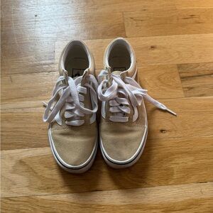 Tan and White Vans